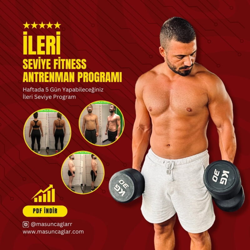 İleri seviye 5 günlük bölgesel fitness antrenman programı e-book